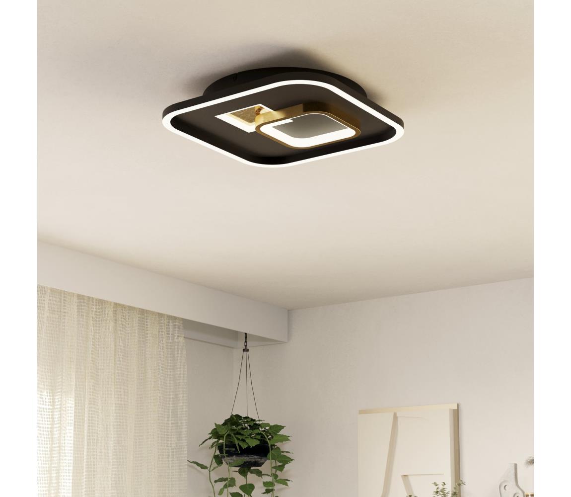Eglo LED Stropné svietidlo TIRIOLO LED/16,2W/230V+1xLED/9,2W čierna/zlatá