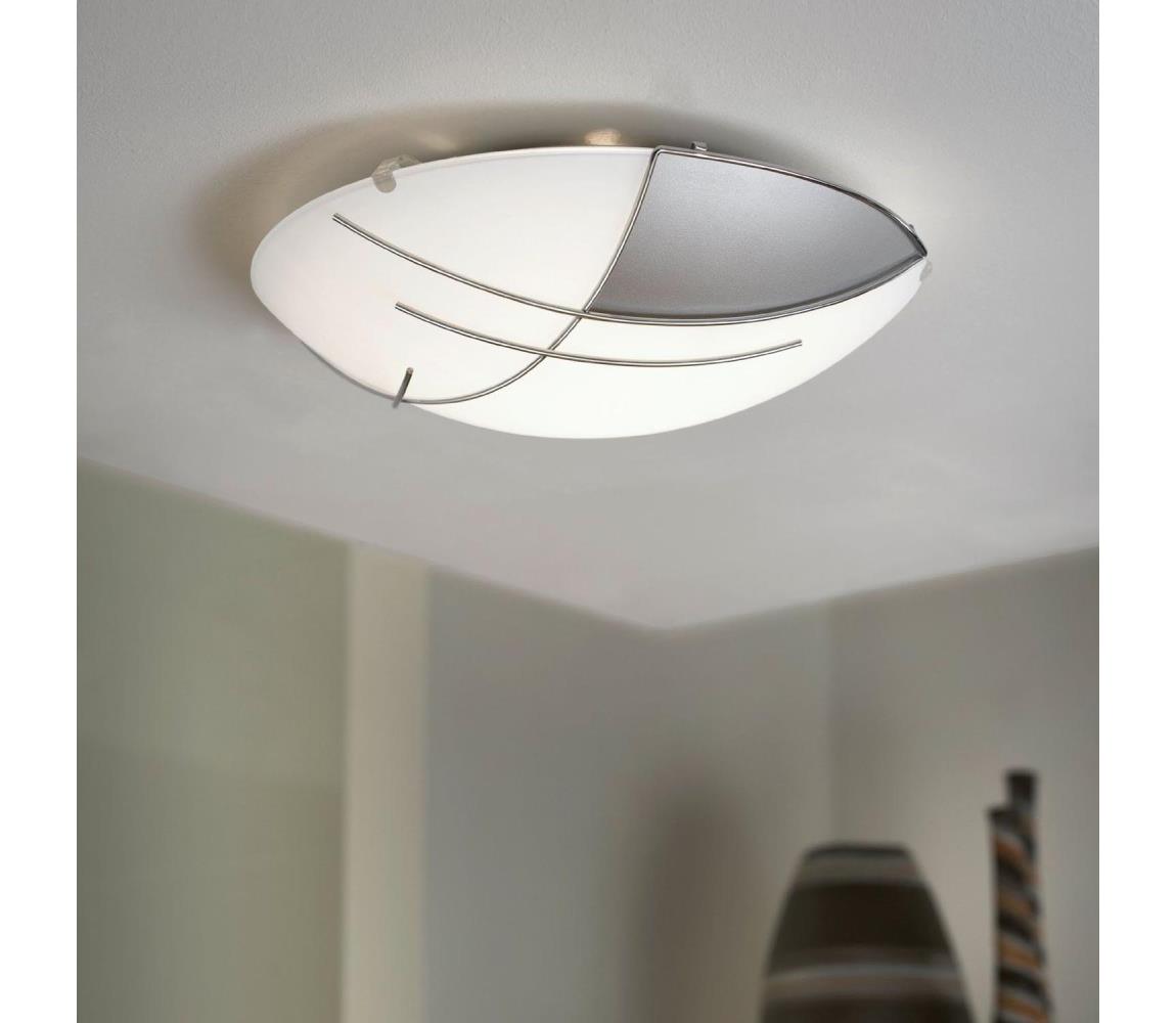 Eglo Nástenné stropné svietidlo RAYA 1 x E27/60W strieborná / biela