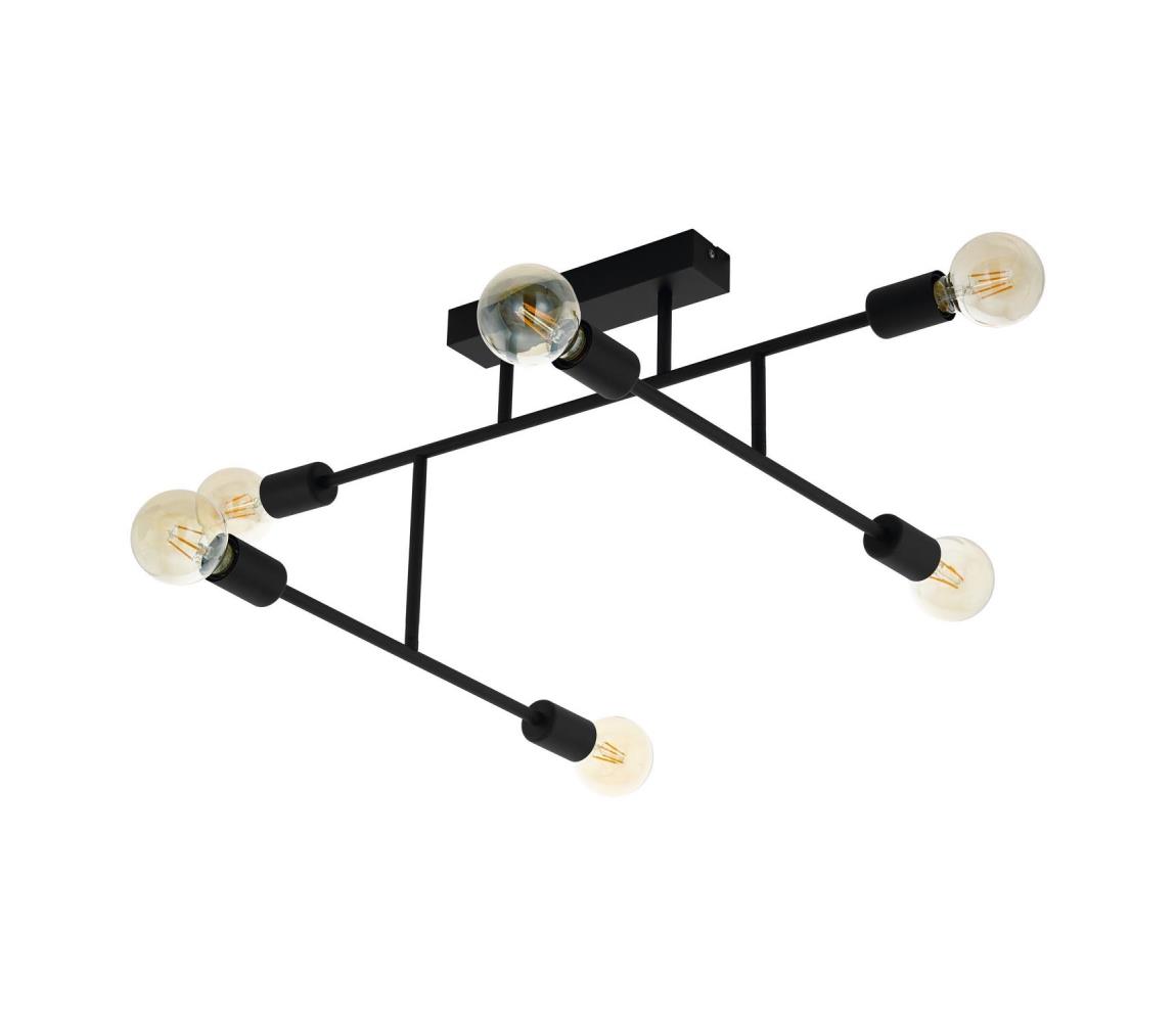 Eglo Prisadený luster BELSIANA 6xE27/40W/230V čierna 98034