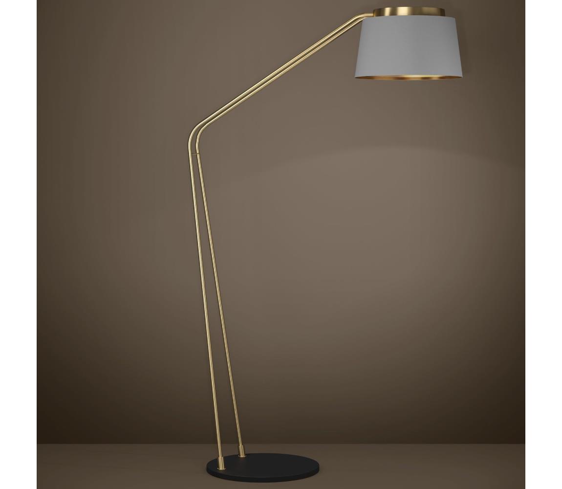 Eglo Stojacia lampa ALMERIMAR 1xE27/40W/230V šedá/zlatá
