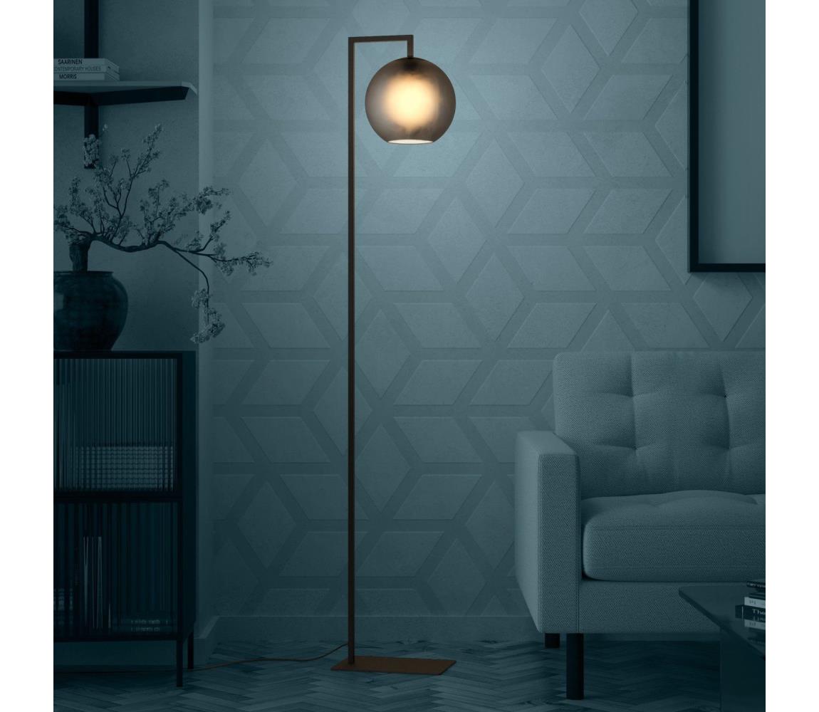 Eglo Stojacia lampa ARANGONA 1xE27/40W/230V dymová