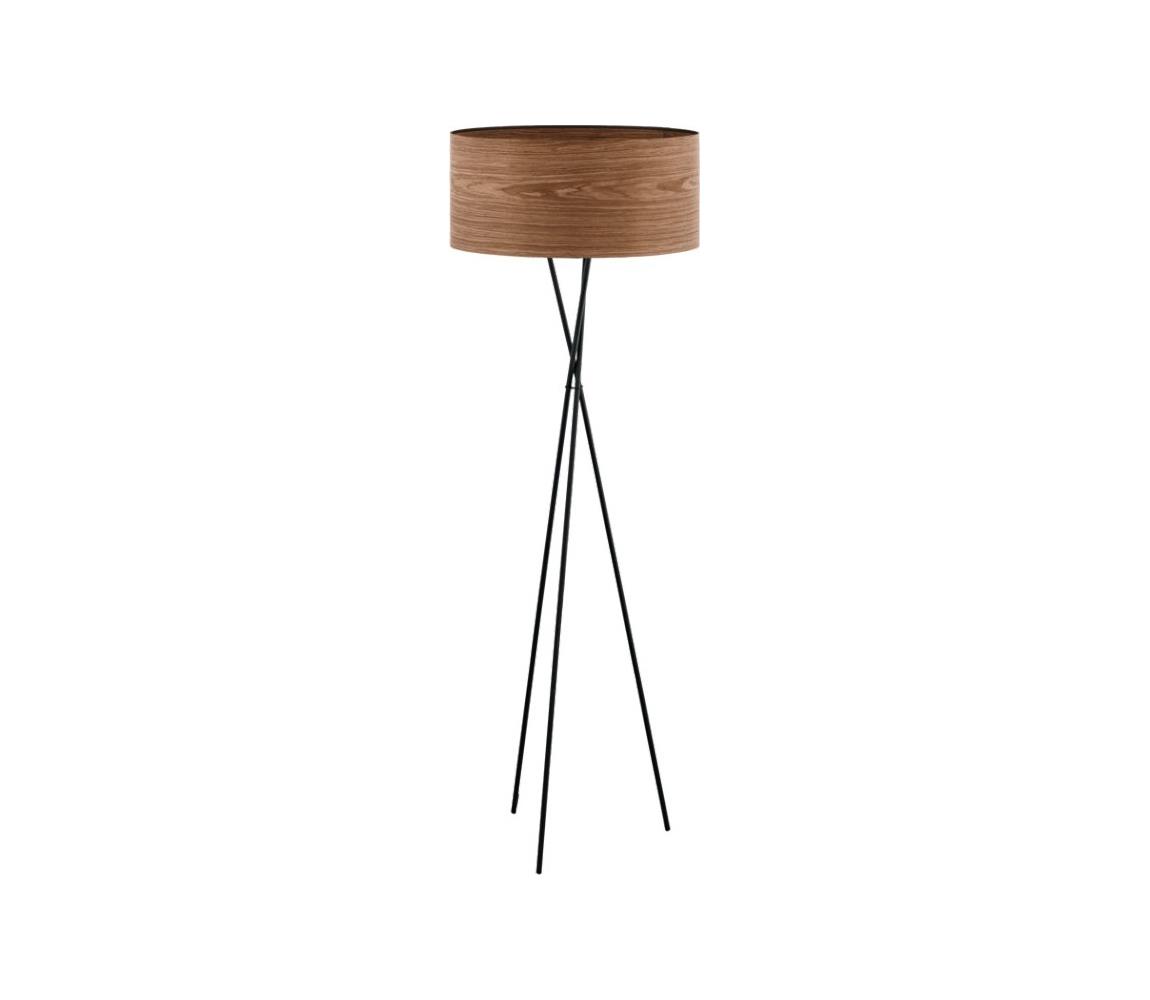 Eglo Stojacia lampa CANNAFESCA 1xE27/60W/230V hnedá/čierna