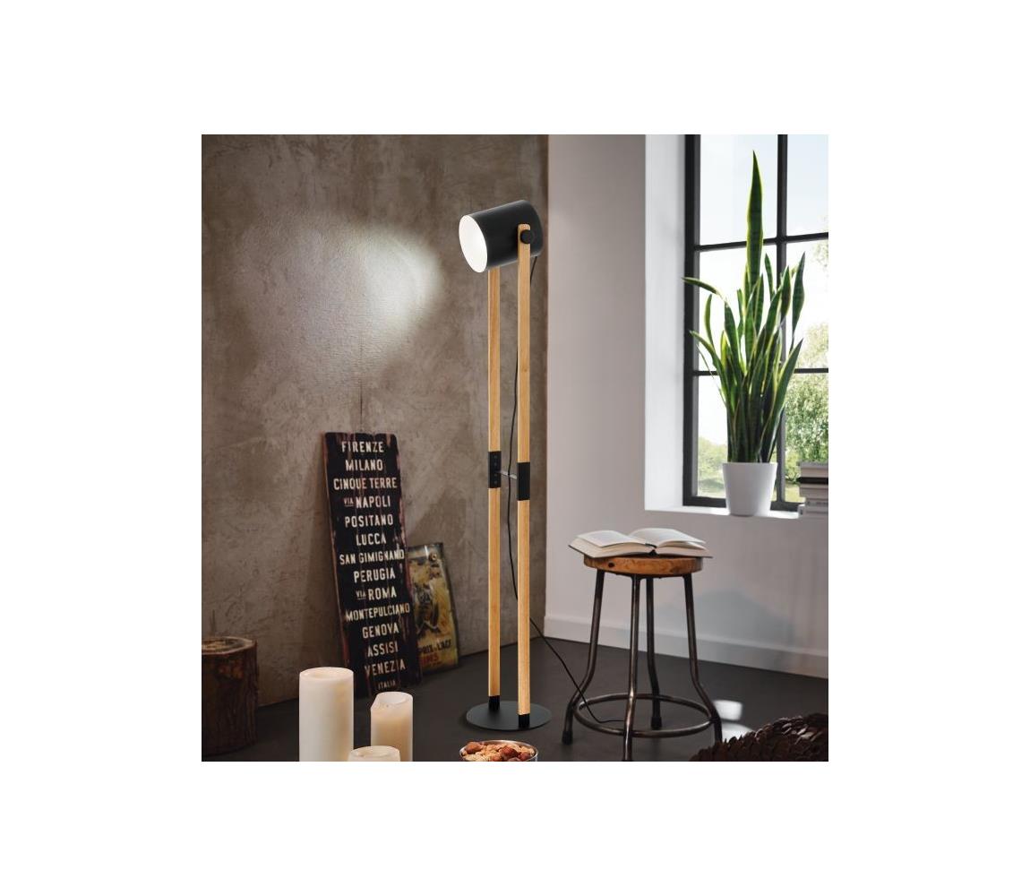 Eglo Stojacia lampa HORNWOOD 1xE27/28W/230V