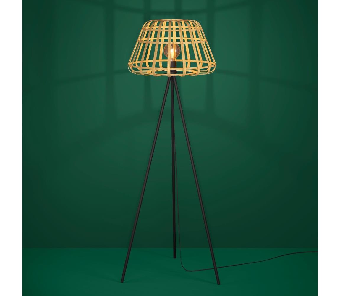 Eglo Stojacia lampa MONTEZUELO 1xE27/40W/230V bambus