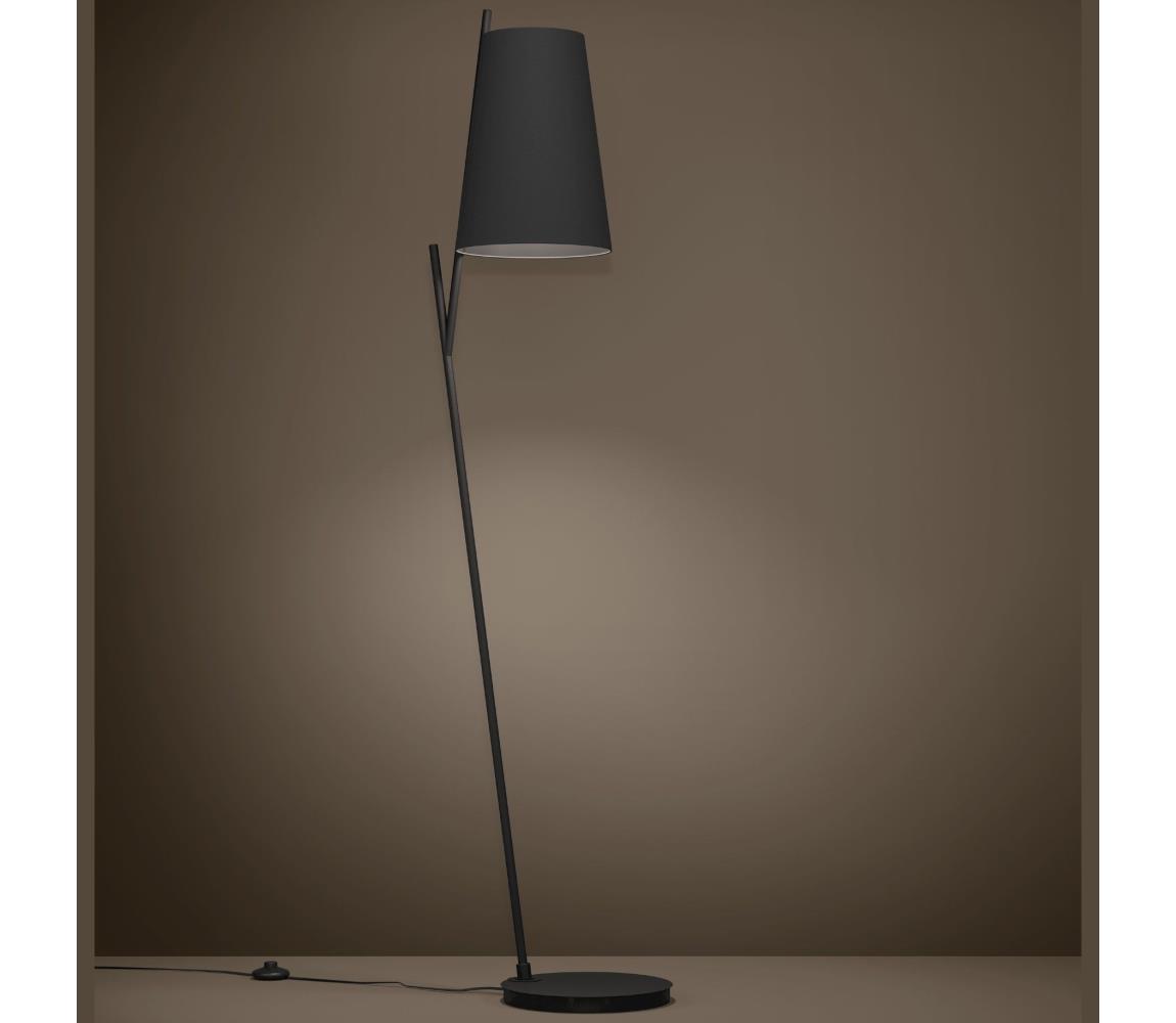 Eglo Stojacia lampa PETROSA 1xE27/40W/230V čierna