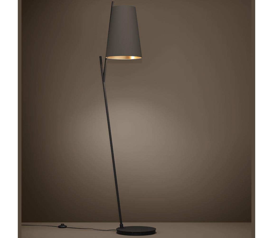 Eglo Stojacia lampa PETROSA 1xE27/40W/230V hnedá