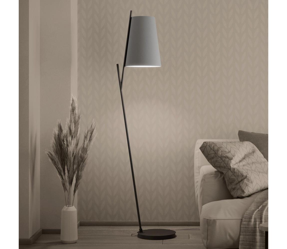 Eglo Stojacia lampa PETROSA 1xE27/40W/230V šedá