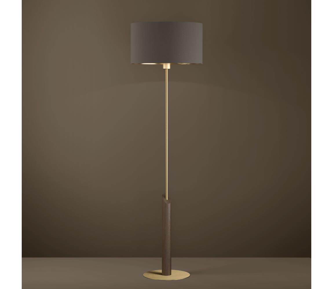 Eglo Stojacia lampa SANTANDRIA 1xE27/40W/230V hnedá/zlatá