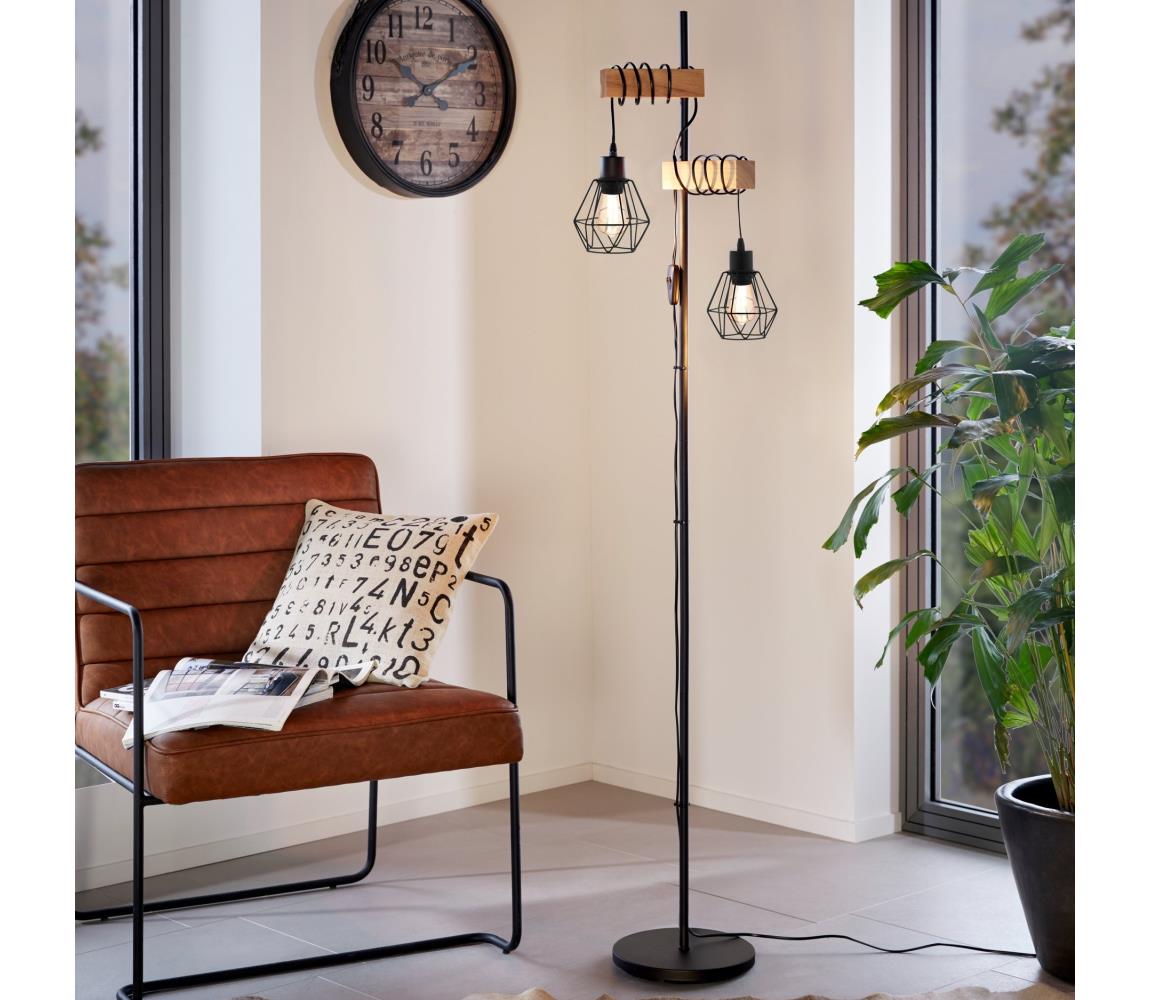 Eglo Stojacia lampa TOWNSHEND 2xE27/60W/230V