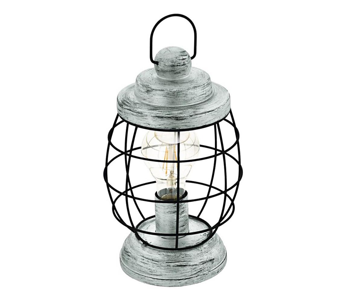 Eglo Stolná lampa BAMPTON 1xE27/60W/230V strieborná 79436