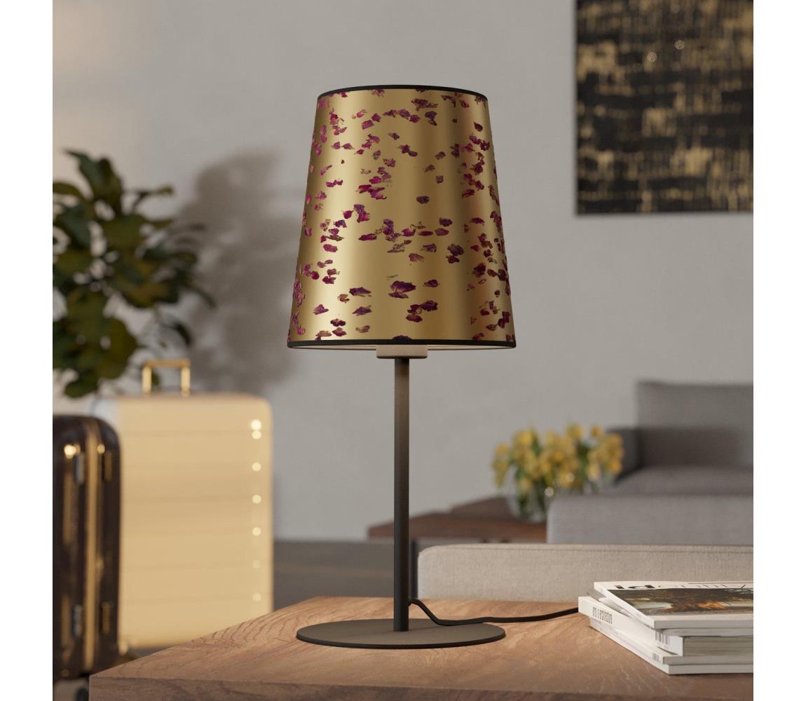 Eglo Stolná lampa CASTUERA 1xE27/25W/230V zlatá/ružová