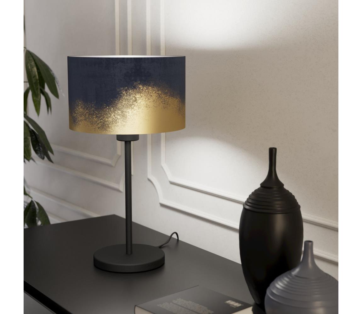 Eglo Stolná lampa CASUARITA 1xE27/40W/230V modrá/zlatá