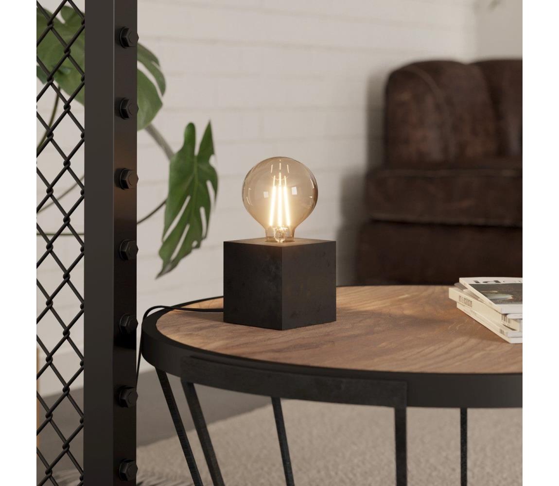 Eglo Stolná lampa PRESTWICK 1xE27/40W/230V antracit