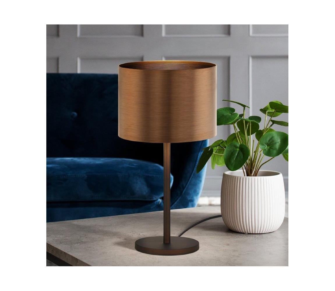 Eglo Stolná lampa SAGANTO 1 1xE27/60W/230V medená