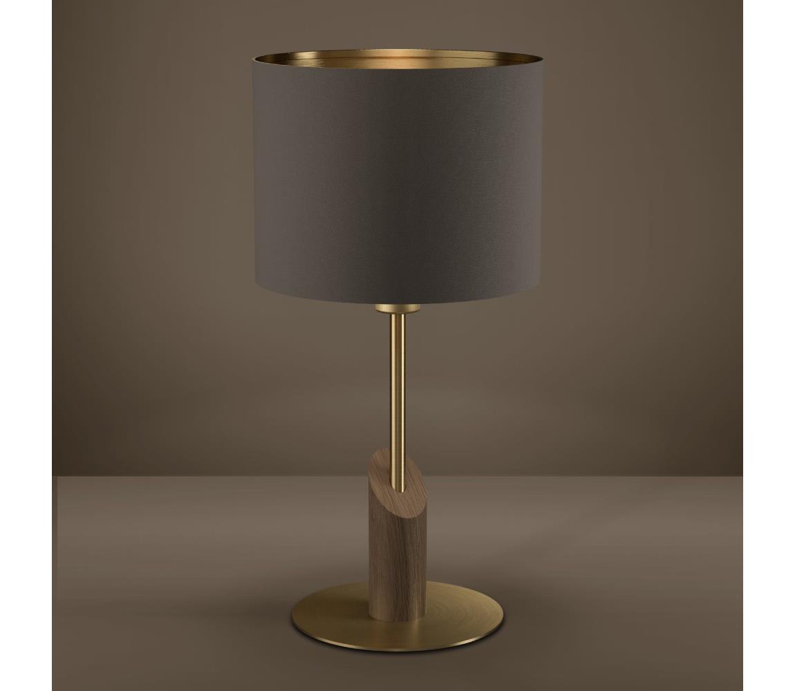 Eglo Stolná lampa SANTANDRIA 1xE27/40W/230V hnedá/zlatá
