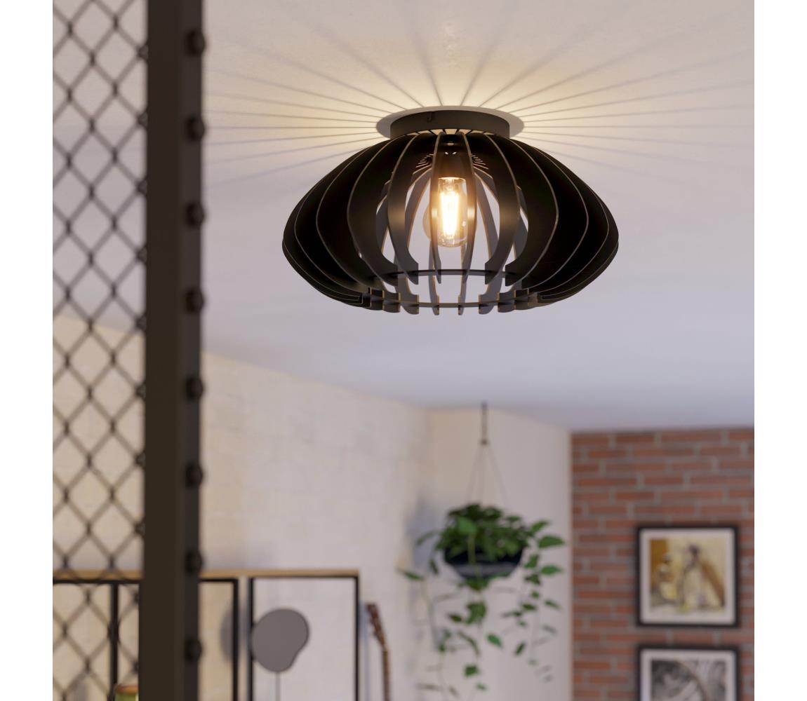 Eglo Stropné svietidlo COSSANO 1xE27/40W/230V pr. 45 cm čierna