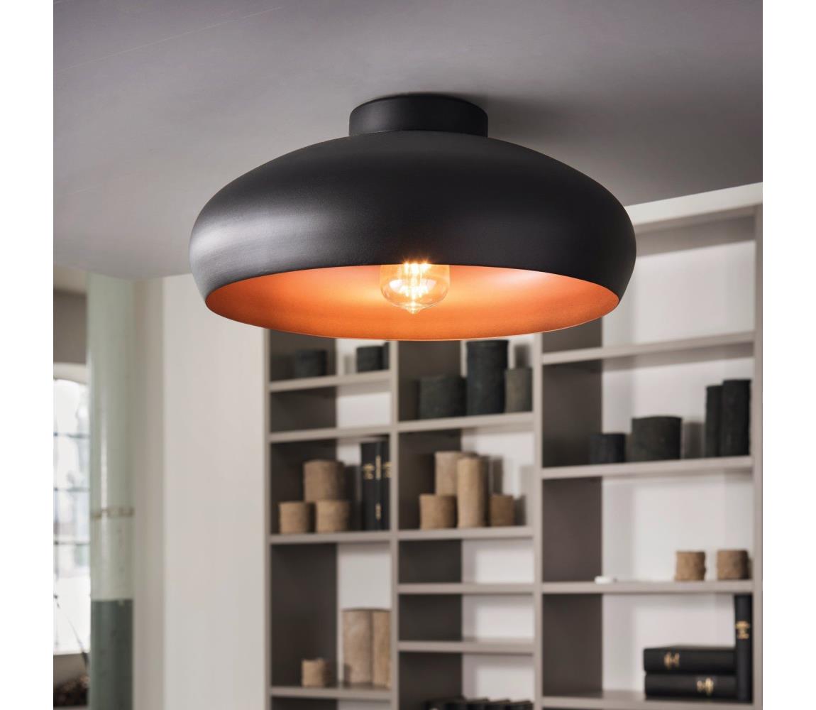 Eglo Stropné svietidlo MOGANO 1xE27/60W/230V čierna