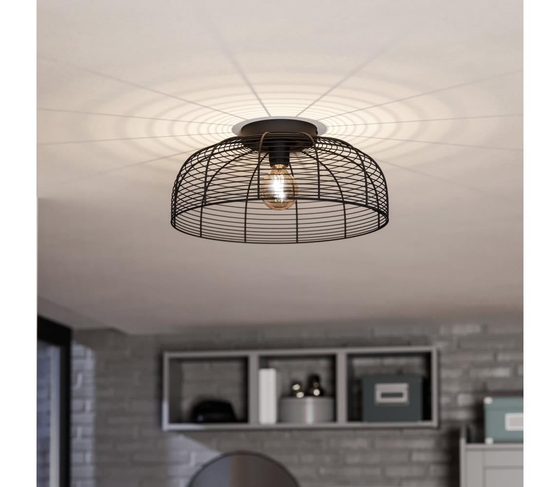 Eglo Stropné svietidlo RINROE 1xE27/40W/230V čierna