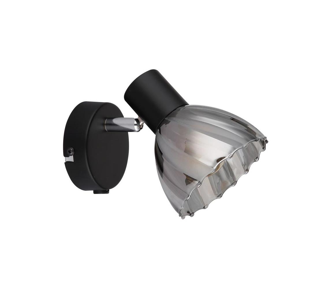 Globo 1 - Nástenné bodové svietidlo ZACHERY 1xE14/40W/230V čierna