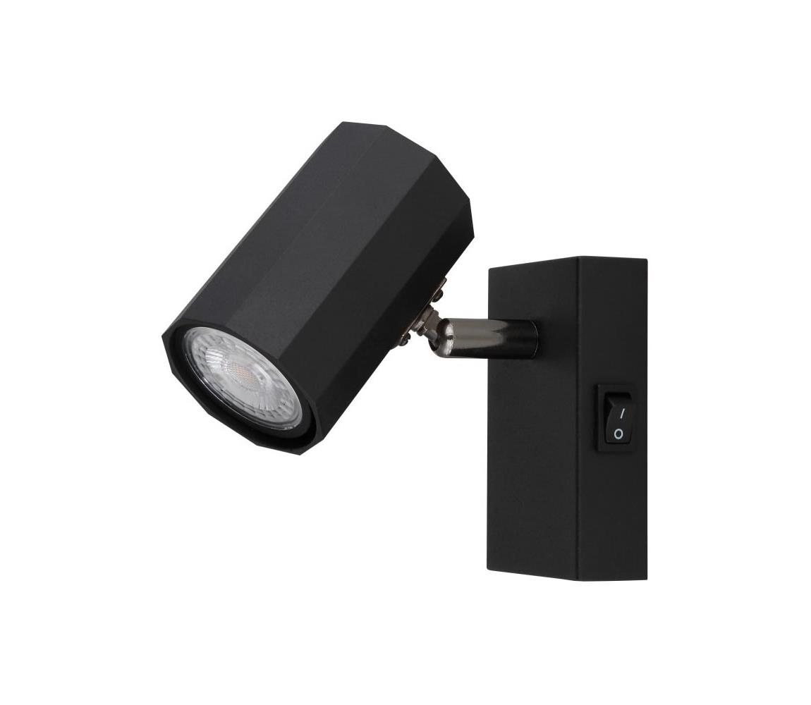 Globo 1B - Nástenné bodové svietidlo JAMES 1xGU10/25W/230V čierna