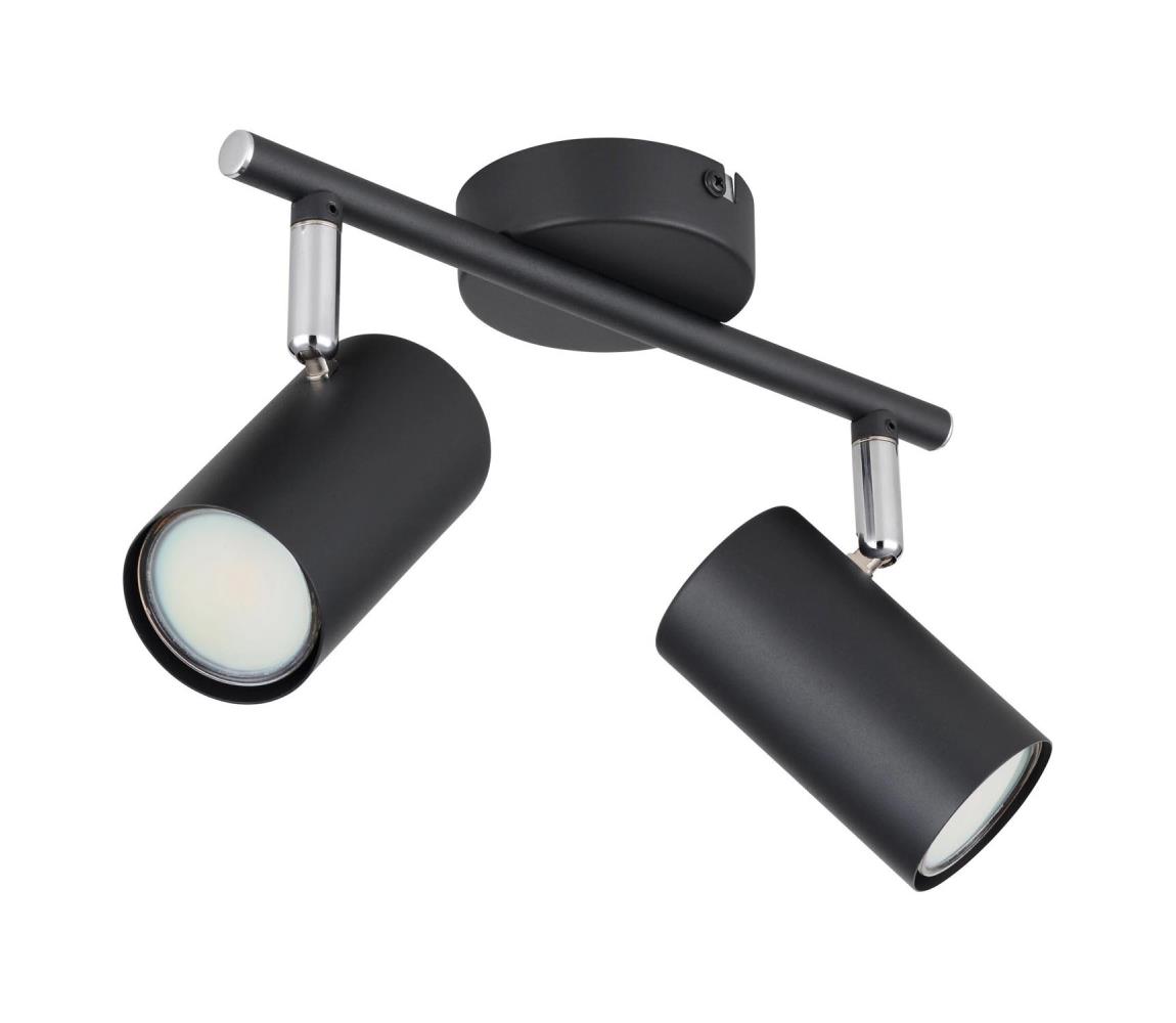 Globo 2 - Bodové svietidlo ALLVI 2xGU10/25W/230V čierna