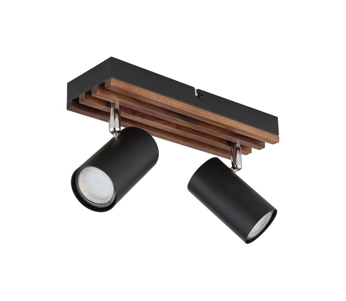 Globo 2 - Bodové svietidlo KAYDEN 2xGU10/25W/230V čierna