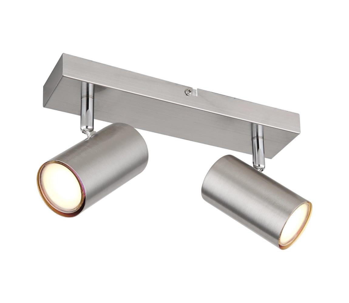 Globo 2 - Bodové svietidlo ROBBY 2xGU10/25W/230V matný chróm