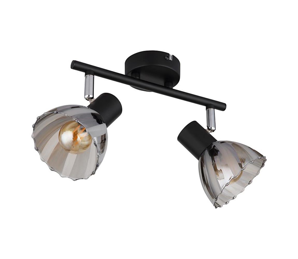 Globo 2 - Bodové svietidlo ZACHERY 2xE14/40W/230V čierna