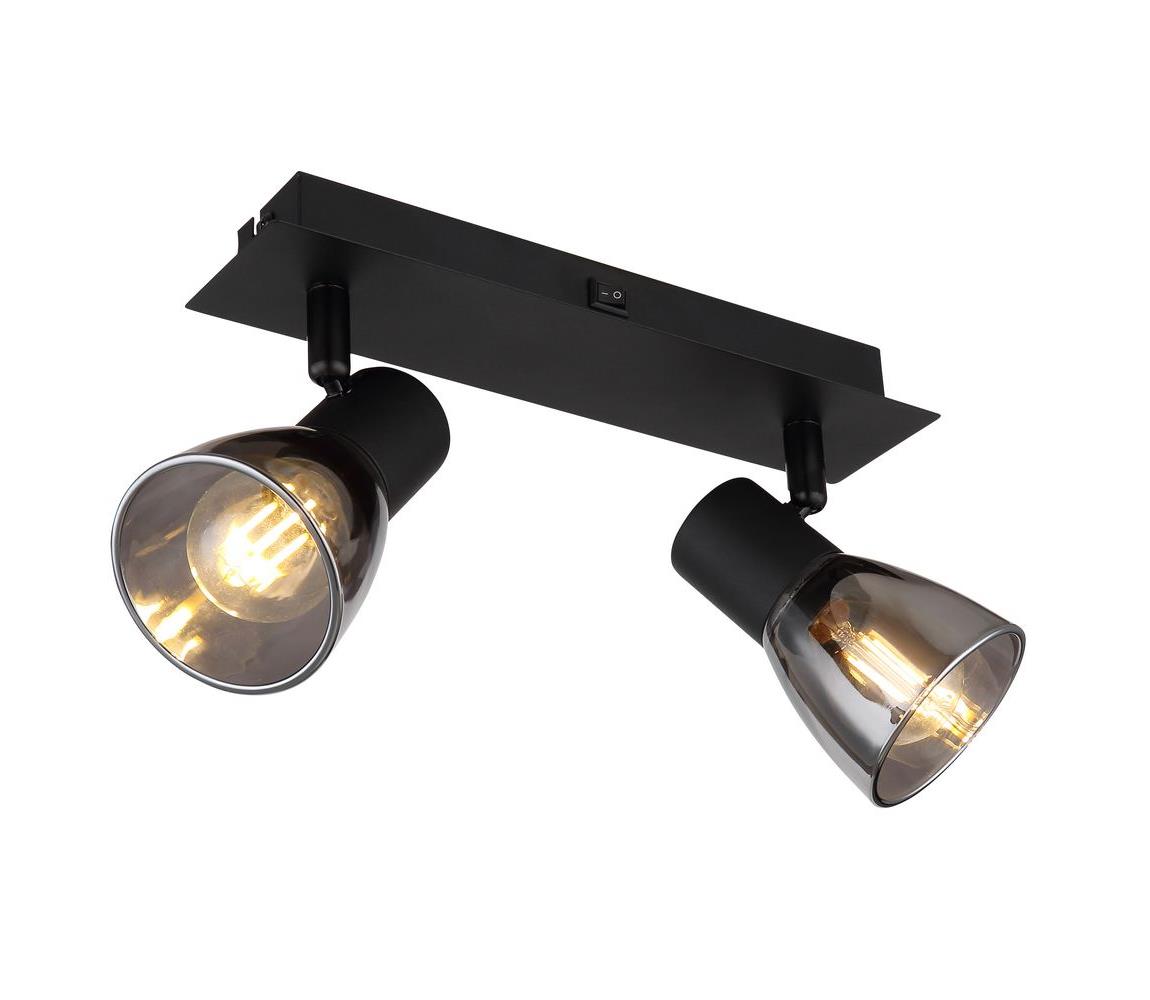 Globo 2 - Nástenné bodové svietidlo CLAUDE 2xE14/40W/230V čierna
