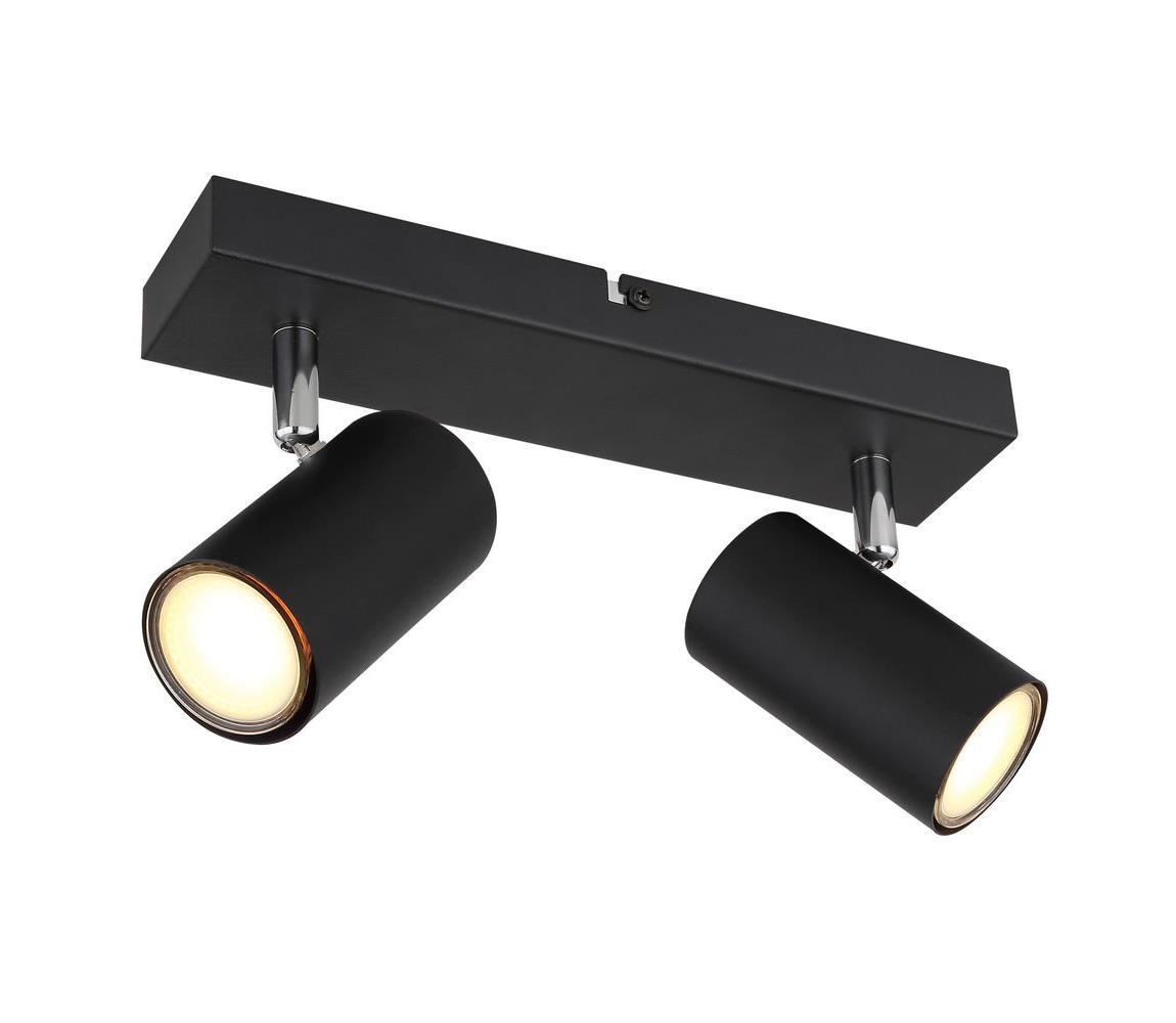 Globo 2B - Bodové svietidlo ROBBY 2xGU10/35W/230V čierna
