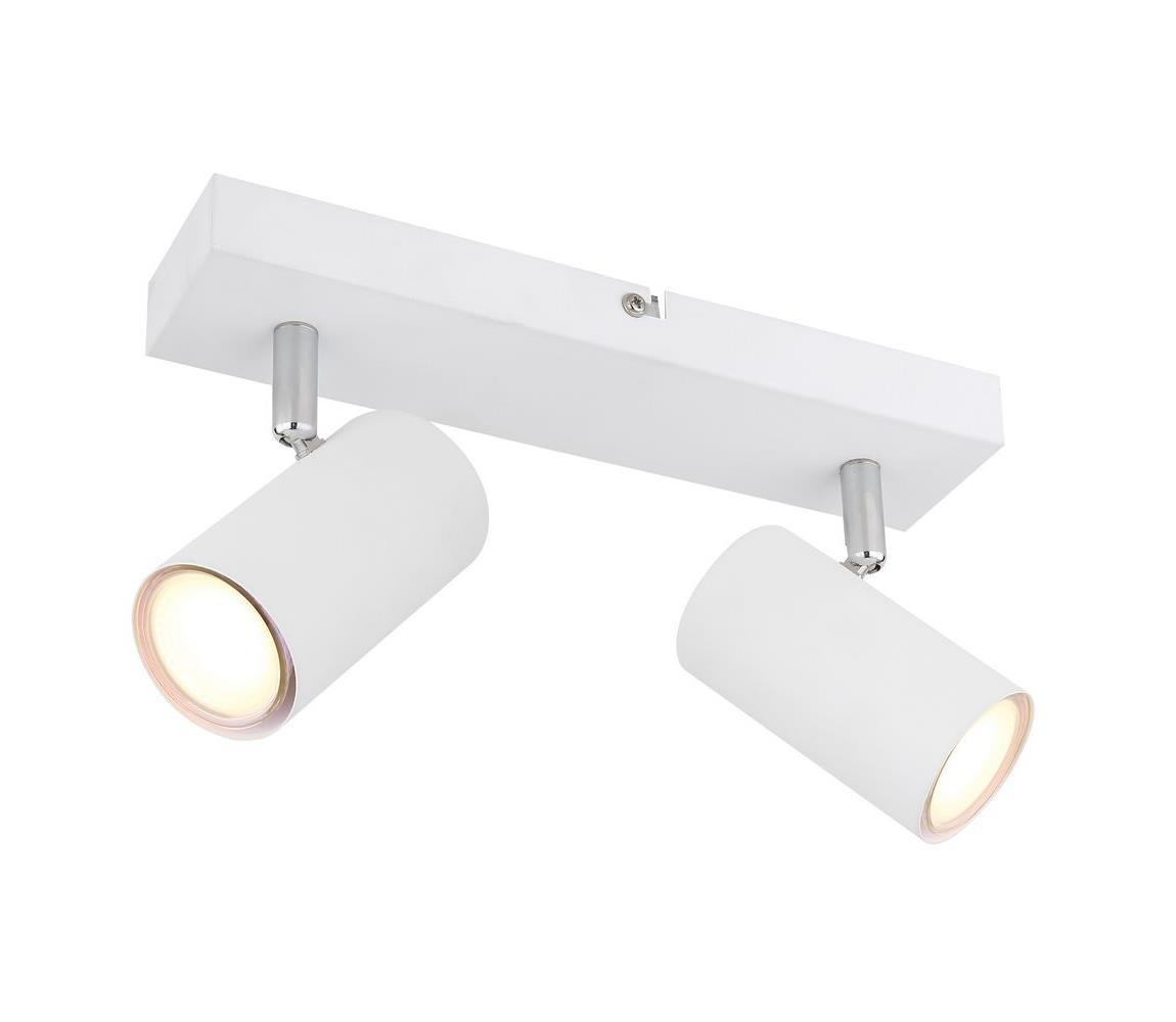 Globo 2W - Bodové svietidlo ROBBY 2xGU10/35W/230V biela