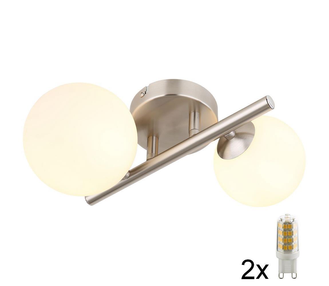Globo 2W - LED Prisadený luster RIHA 2xG9/3W/230V chróm 56140-2W