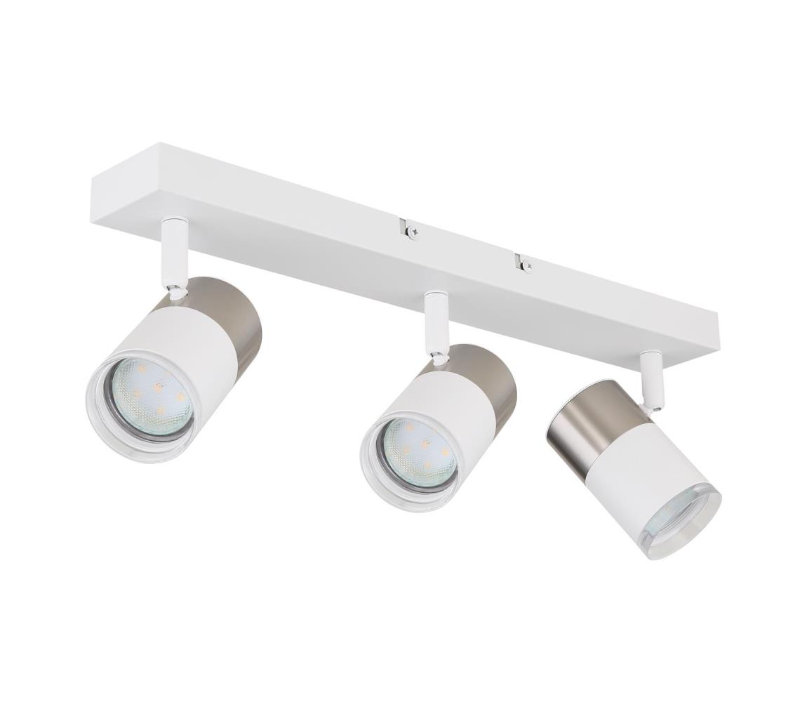 Globo 3 - Bodové svietidlo BRISBON 3xGU10/25W/230V biela/chróm