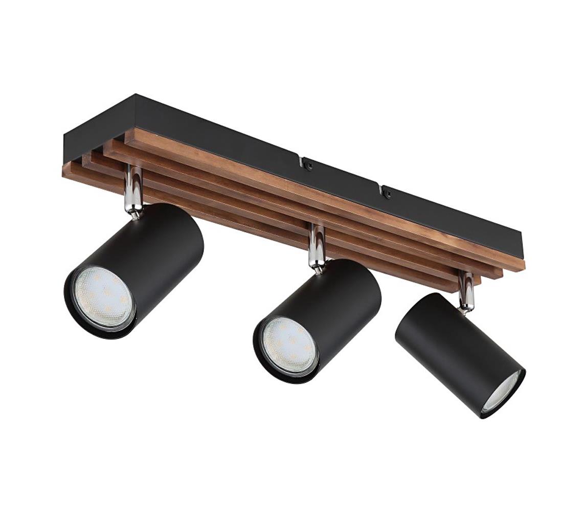 Globo 3 - Bodové svietidlo KAYDEN 3xGU10/25W/230V čierna