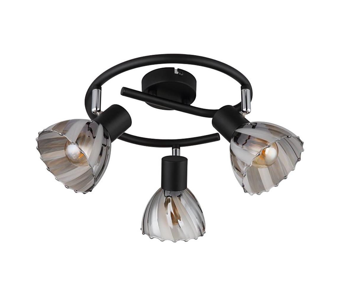 Globo 3 - Bodové svietidlo ZACHERY 3xE14/40W/230V čierna