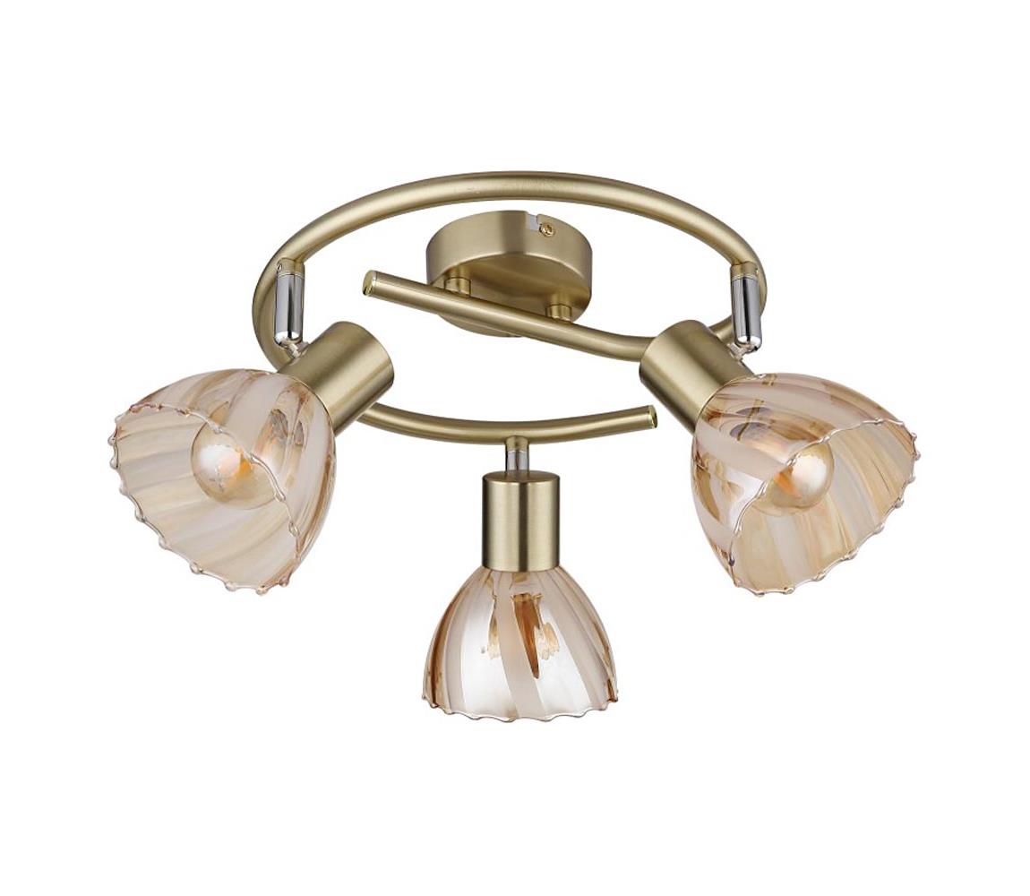 Globo 3 - Bodové svietidlo ZACHERY 3xE14/40W/230V zlatá