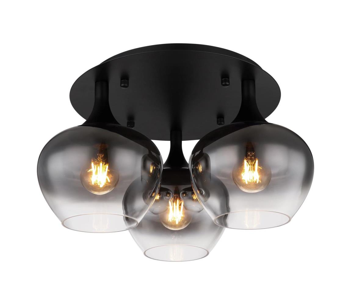 Globo 3D - Prisadený luster MAXY 3xE27/40W/230V čierna 15548-3D