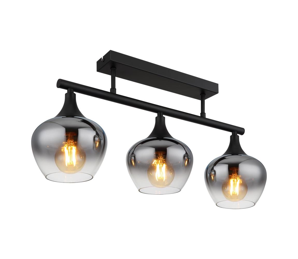 Globo 3D1 - Prisadený luster MAXY 3xE27/40W/230V čierna 15548-3D1