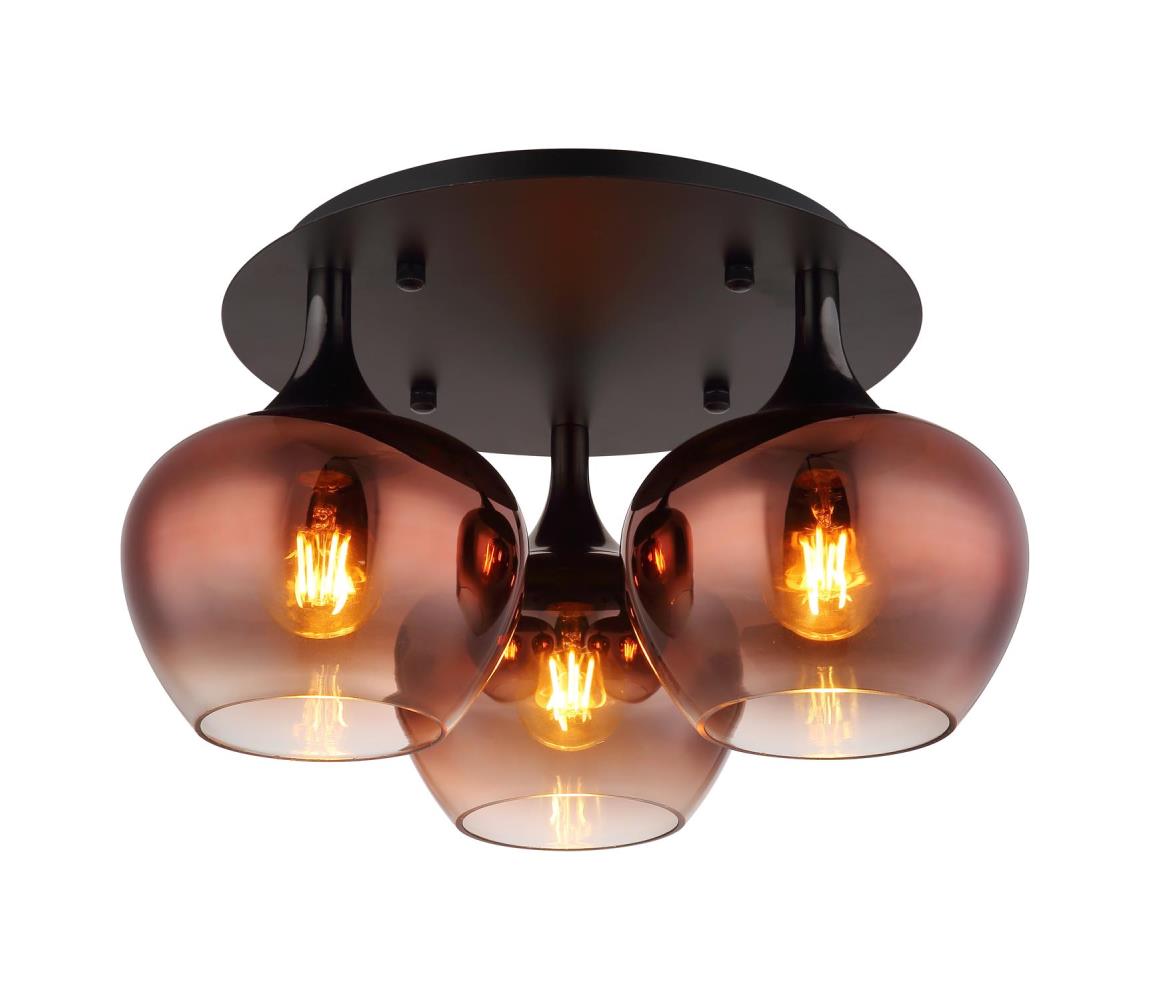 Globo 3DG - Prisadený luster MAXY 3xE27/40W/230V medená 15548-3DG