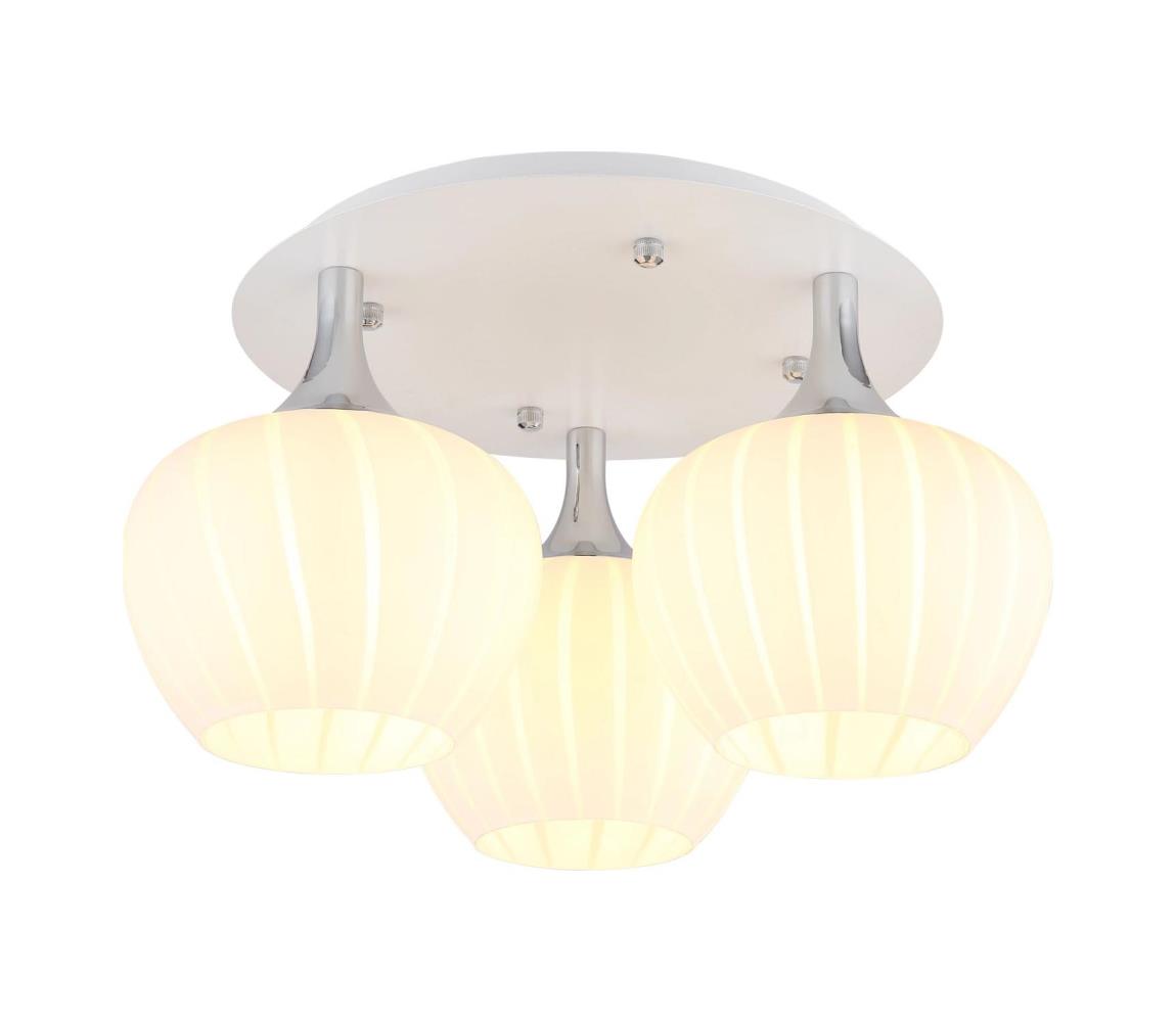 Globo 3DW - Prisadený luster MAXY 3xE27/40W/230V biela 15548-3DW