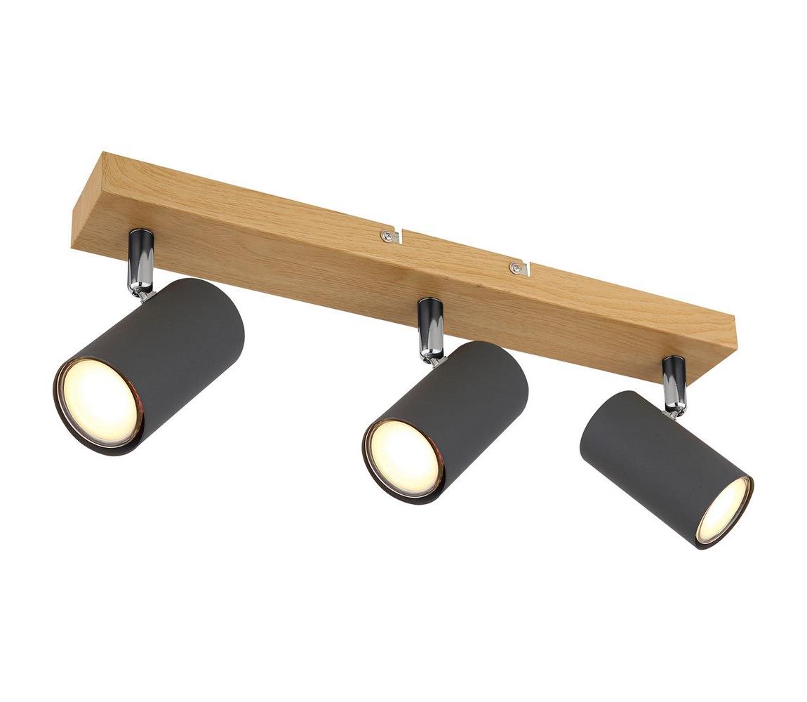 Globo 3G - Bodové svietidlo ROBBY 3xGU10/35W/230V šedá/hnedá