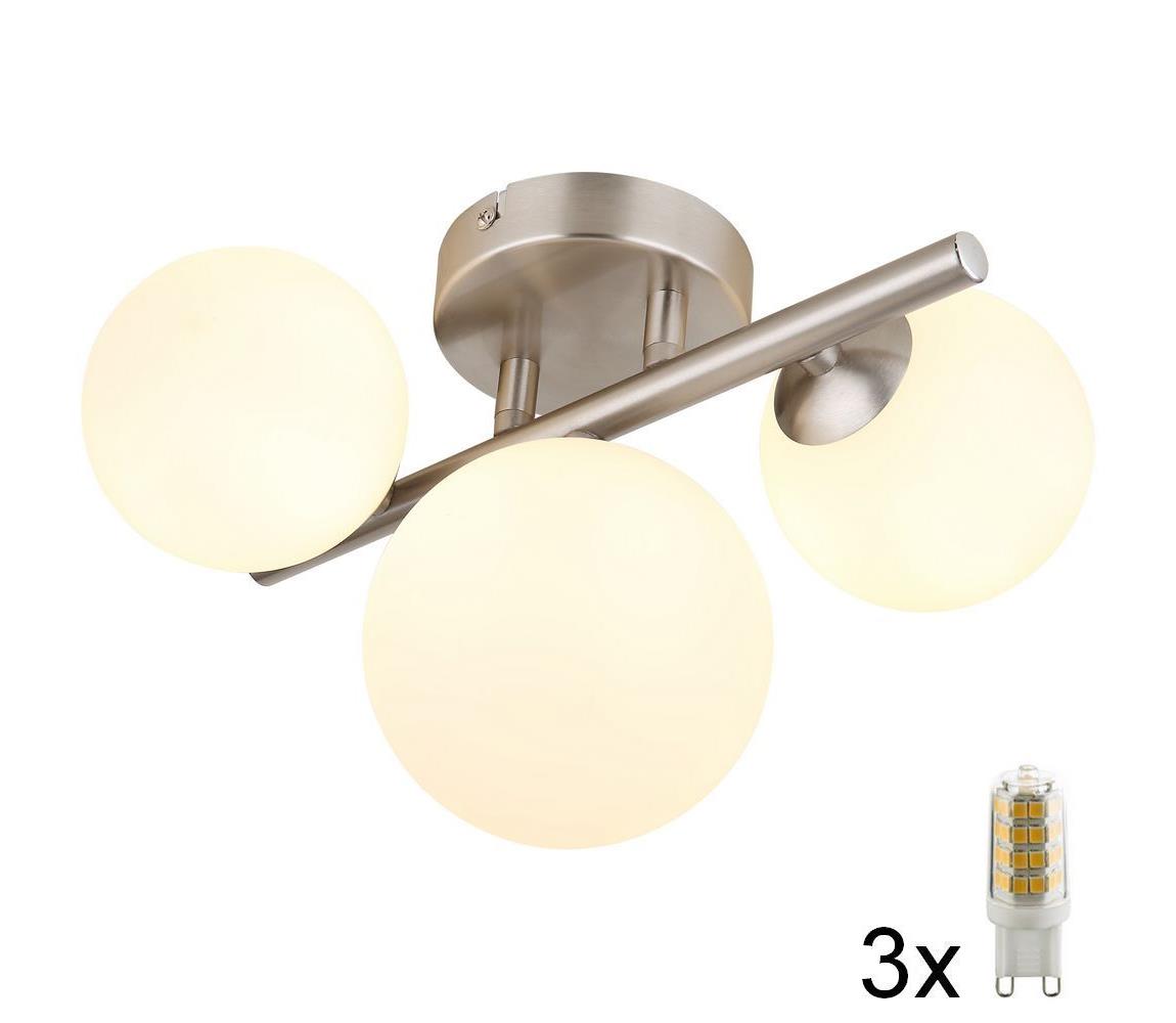 Globo 3W - LED Prisadený luster RIHA 3xG9/3,5W/230V chróm 56140-3W