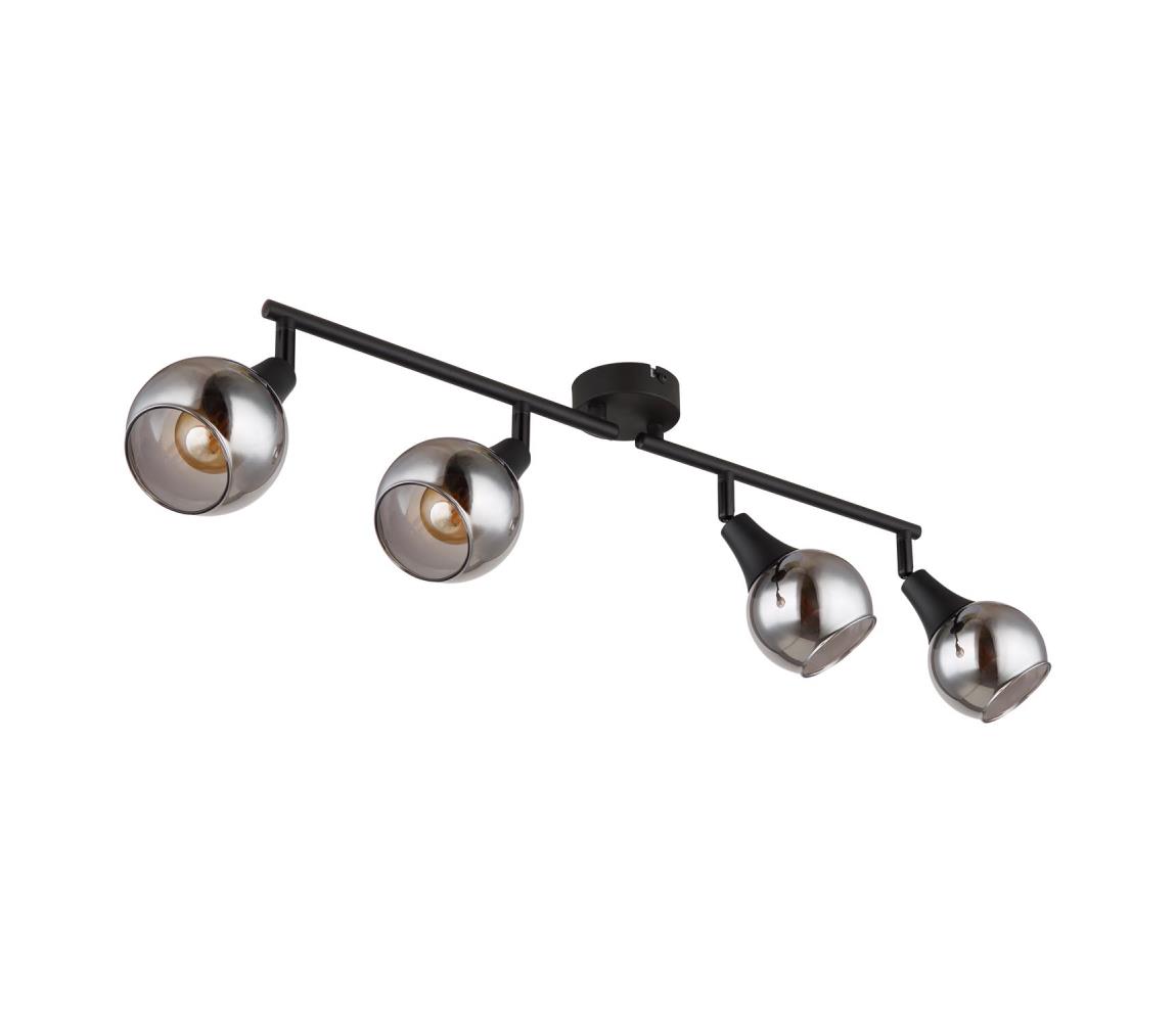 Globo 4 - Bodové svietidlo GLYPTAR 4xE14/40W/230V čierna