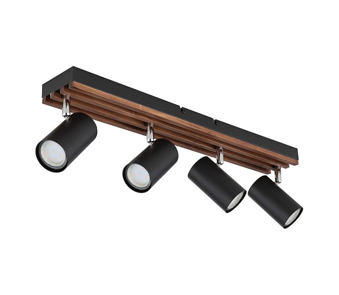 Globo 4 - Bodové svietidlo KAYDEN 4xGU10/25W/230V čierna