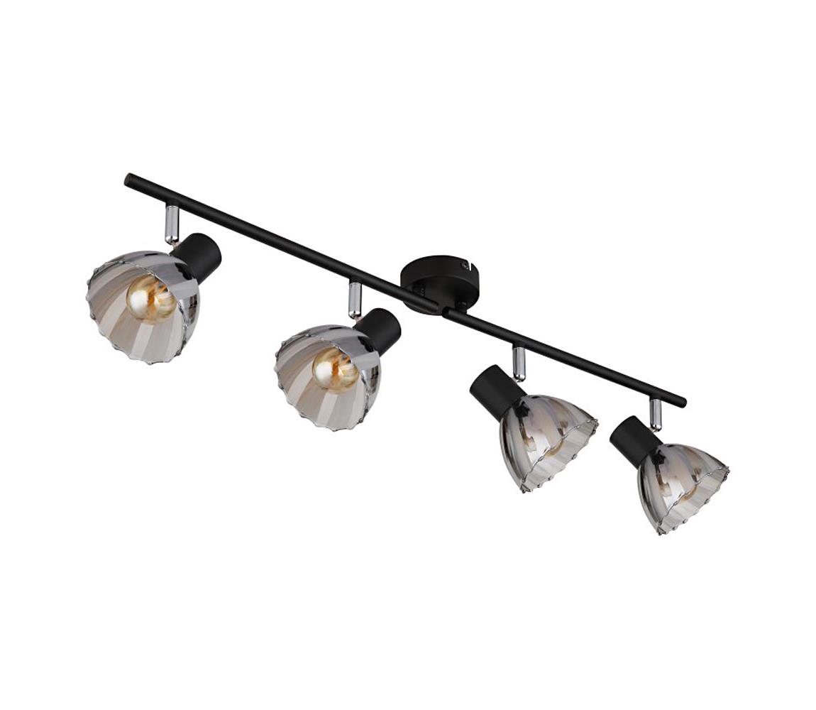 Globo 4 - Bodové svietidlo ZACHERY 4xE14/40W/230V čierna