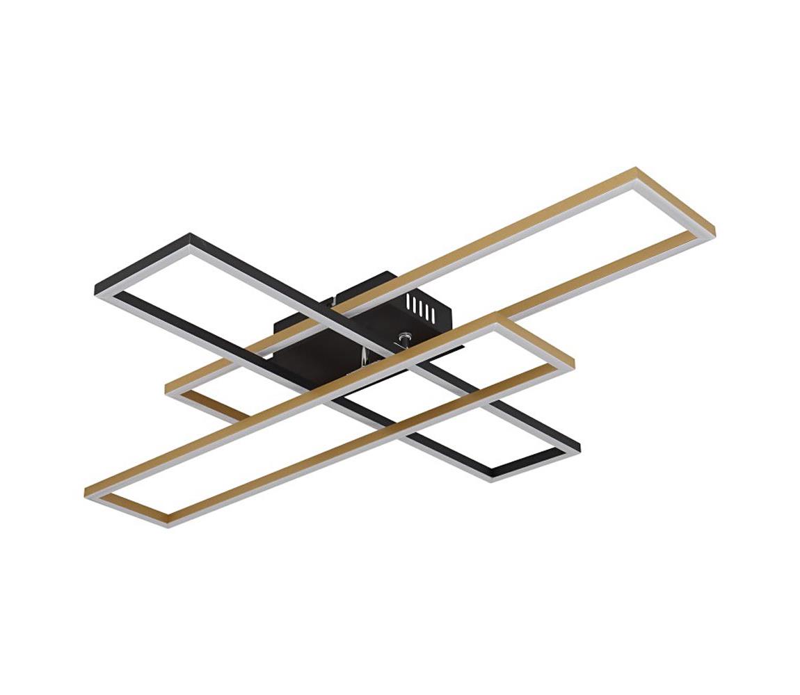 Globo 40G -LED Stropné svietidlo DAKARI 40W/230V 3000K 60x80 cm čierna/zlatá