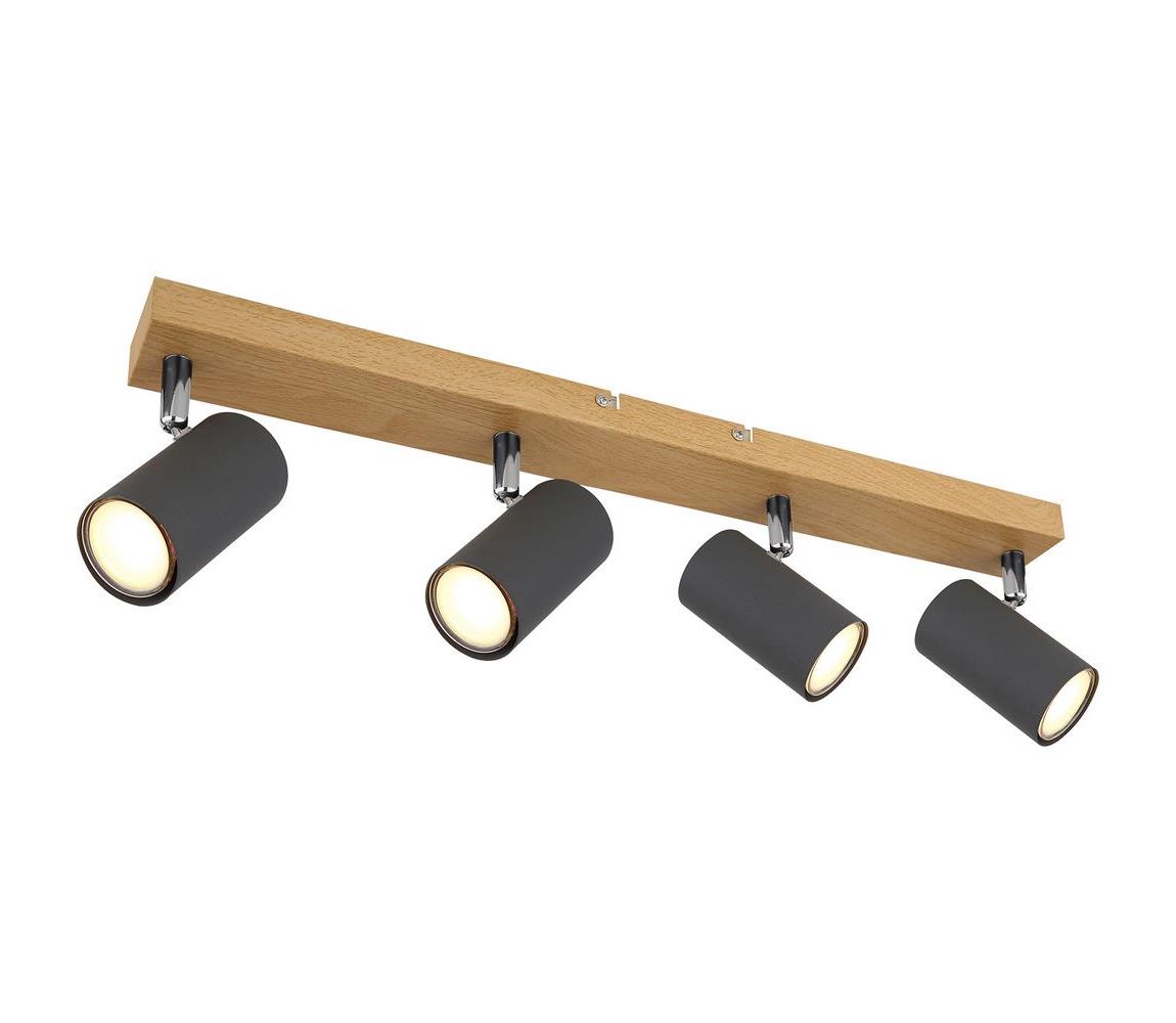 Globo 4G -  Bodové svietidlo ROBBY 4xGU10/35W/230V šedá/hnedá