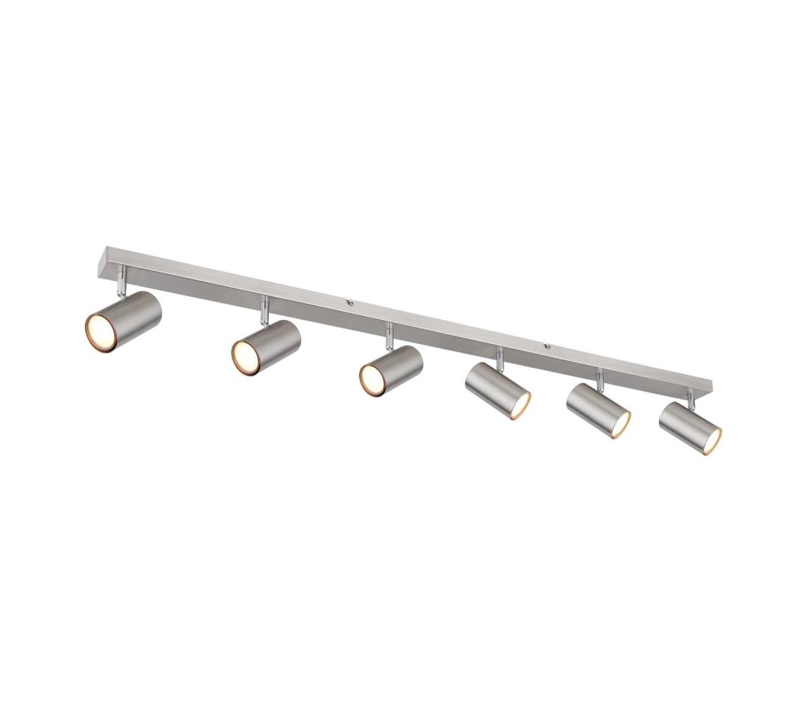 Globo 6D - Bodové svietidlo ROBBY 6xGU10/35W/230V matný chróm