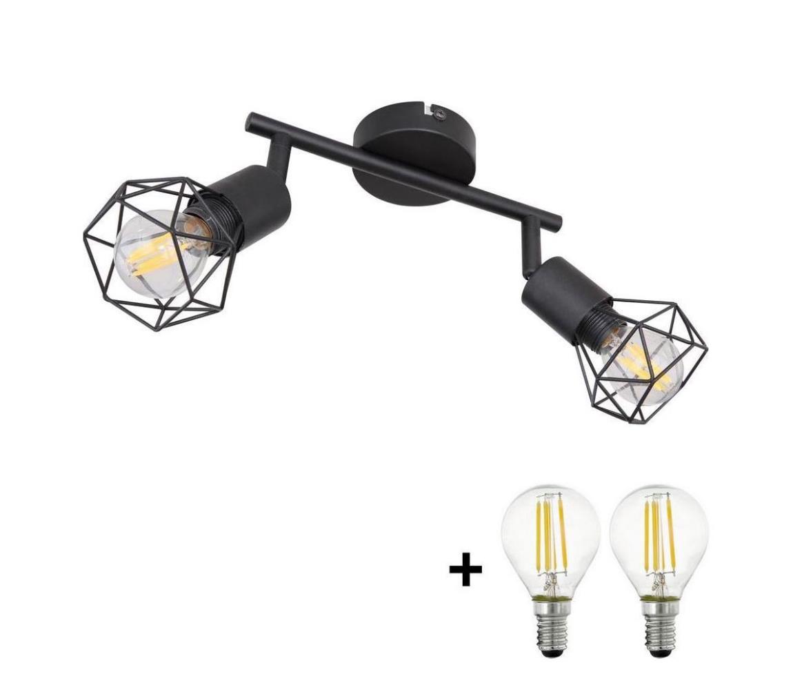 Globo LED Bodové svietidlo XARA 2xE14/6W/230V čierna