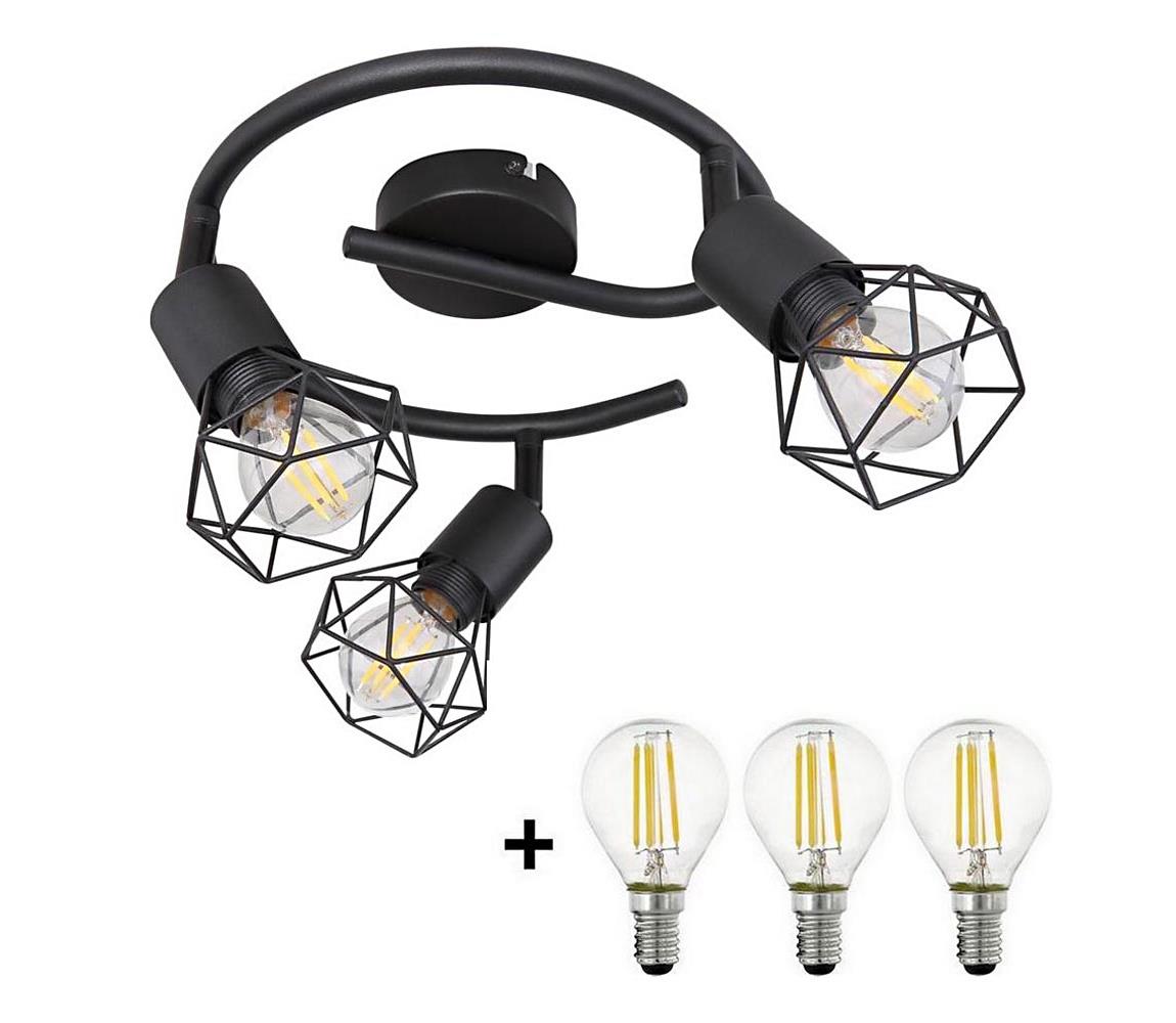 Globo LED Bodové svietidlo XARA 3xE14/6W/230V čierna